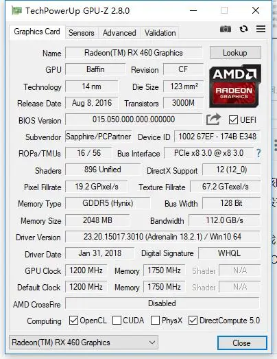 Видеокарта RX460 4 Гб 400 бит GDDR5 графические карты для AMD RX 460 серии VGA 560 470 570 б/у |
