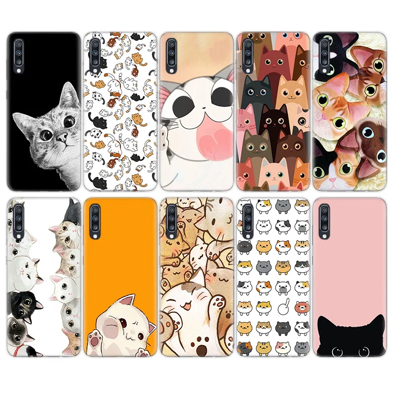 

Cute Kitten Cat Lovely Heart Silicone Case For Samsung Galaxy A51 A71 A50 A70 A20 A30 A40 A10 A20E J4 J6 A6 A8 A7 A9 2018 Cover