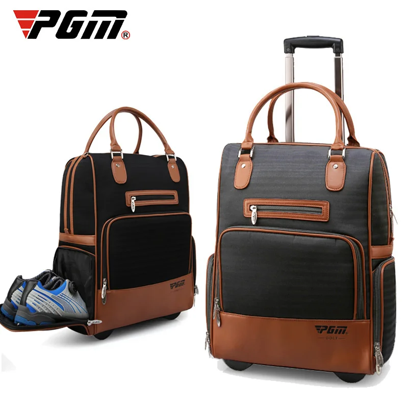 PGM Men's Golf Clothing Bag Golf Trolley Garment Ball Bag Material Mass Nylon+PU Multi-layer Design Not Easy To Scratch YWB023