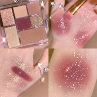 7 color eyeshadow palette pearly matte eyeshadow blush high gloss all in one contouring palette shiny natural eyeshadow cosmetic