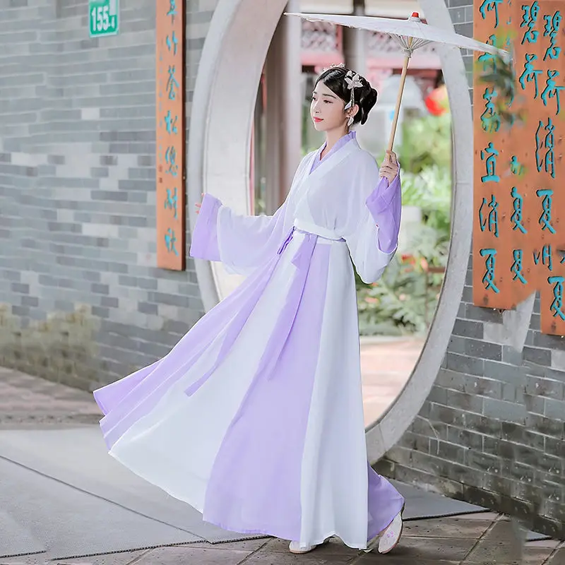 Chinese Folk Dance Hanfu Dress 3 Piece Sets Women Retro Tang Dynasty Princess Cosplay Ancient Traditional Stage Wear Fairy |