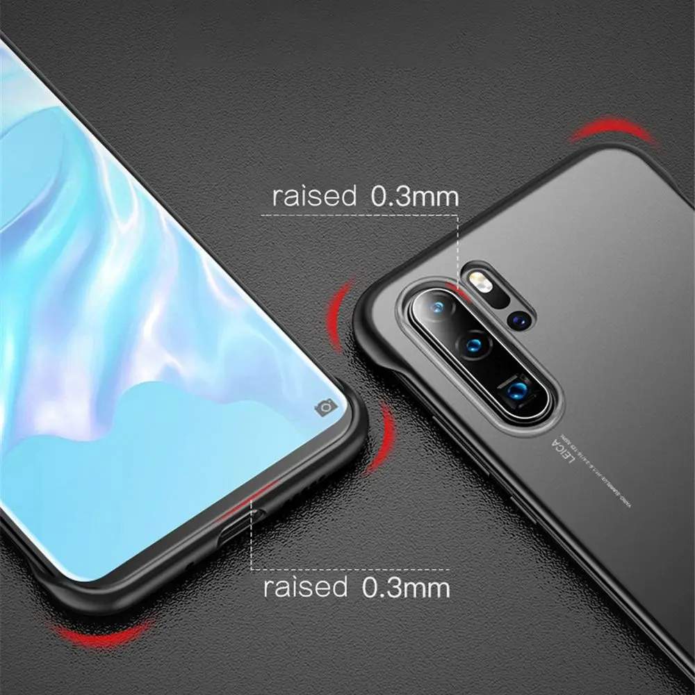 Чехол без оправы LAPOPNUT для HUAWEI Mate 20 Pro P20 P30 тонкий ударопрочный полупрозрачный