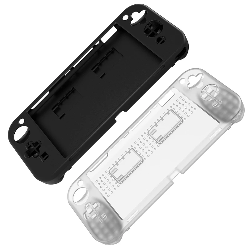 

Anti-shock Silicone Case Protective Cover Skin Compatible with Switch OLED,Black Transparent