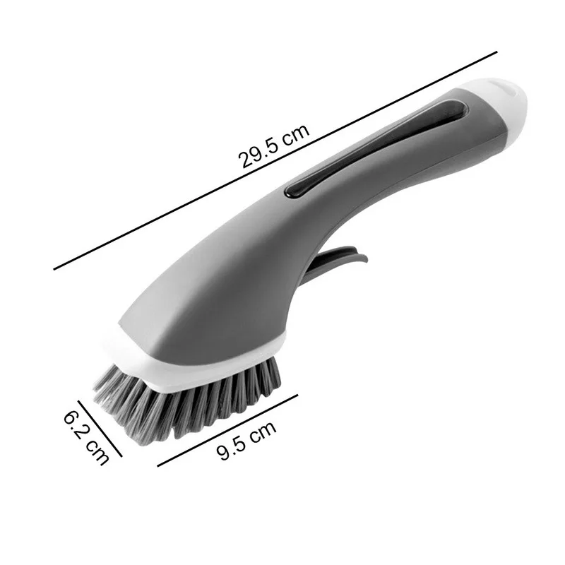 

Multi-function Cleaning Brush Long Handle Dish Washing Brush Automatic Liquid Dispenser Kitchen Bathroom Cleaning Tools