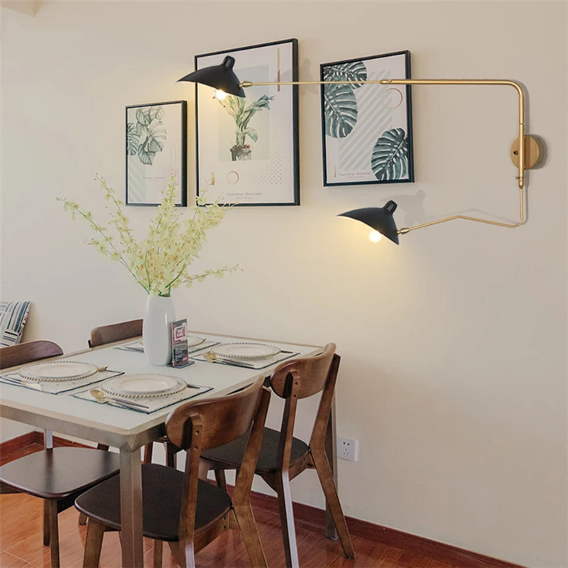 Настенный светильник dawn в скандинавском стиле настенный с вращающимся стержнем