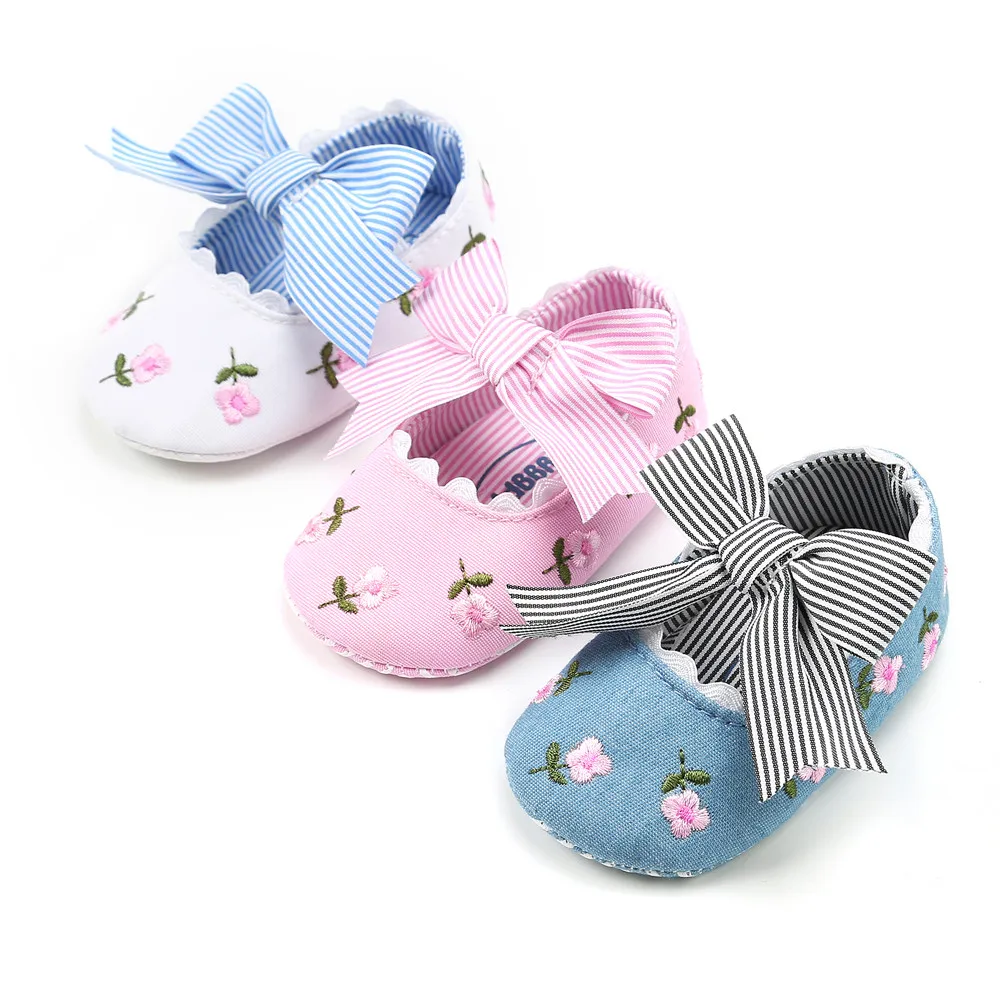 Модные ботинки с бантиком для маленьких девочек спортивные малышей обувь