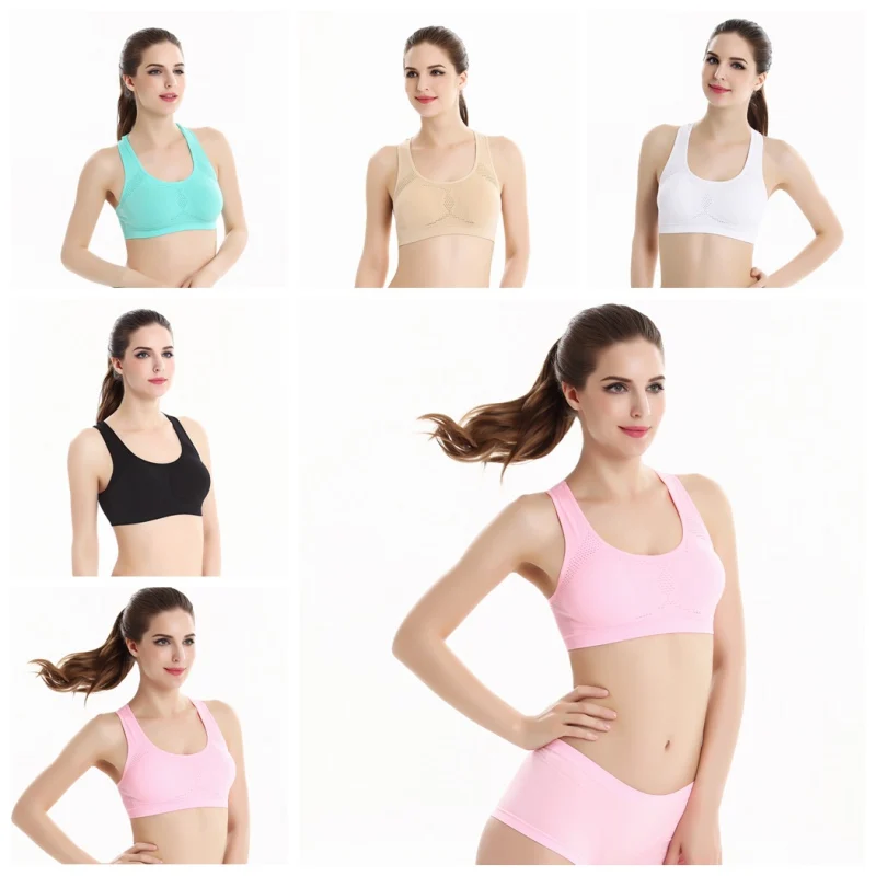 Женский укороченный бюстгальтер для фитнеса эластичный бесшовный сексуальный