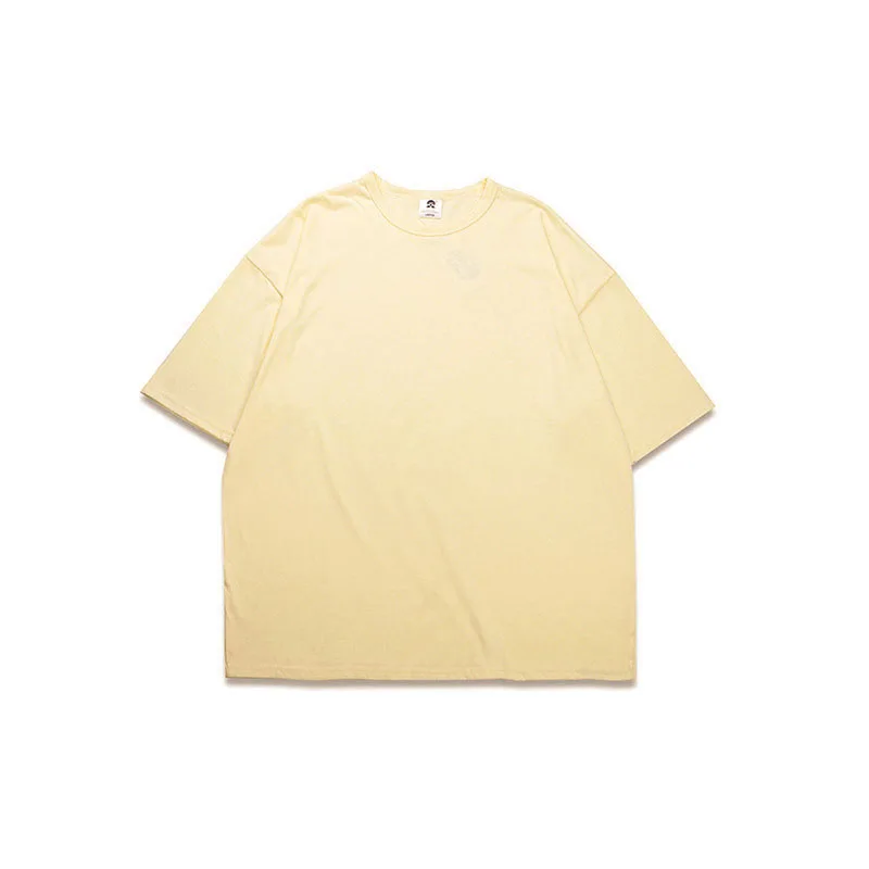 Apricot Футболка большого размера для мужчин Kanye West S-XXL модные простые футболки с коротким рукавом мужские свободные черные мужские футболки Harajuku Мужская футболка s - Цвет: Apricot