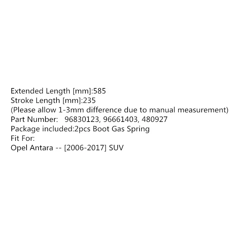 BOXI 2Qty Boot стойки пружинный подъемник для Opel Antara 2006 2017 SUV газовые пружины подъемные