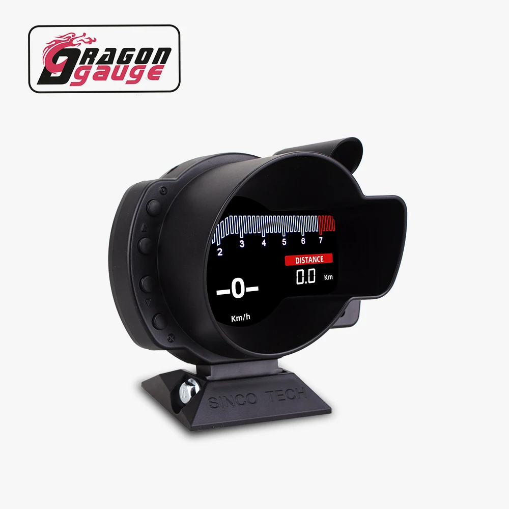 DRAGON 3 5 дюйма OBDⅡ Многофункциональный al LCD гоночный датчик RPM 10000 Max с функцией