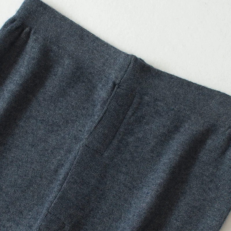 Мужские трикотажные брюки YSC теплые из смесового кашемира и шерсти длинные штаны