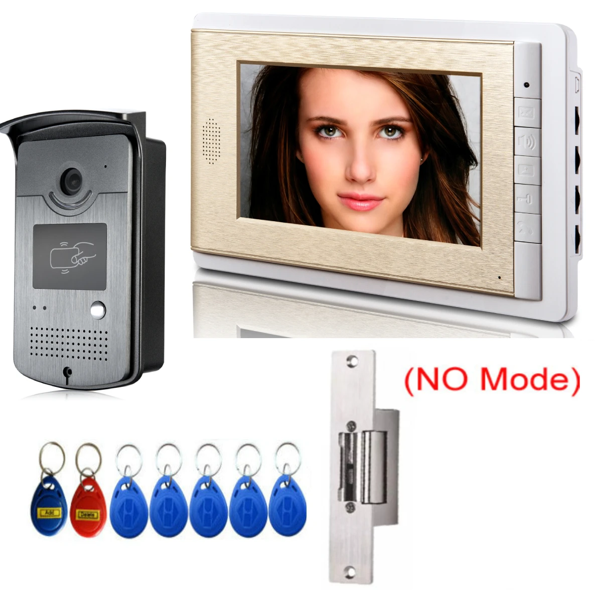 video door phone 4 wire intercom home security access control system doorbell camera video intercom for villa Popular price