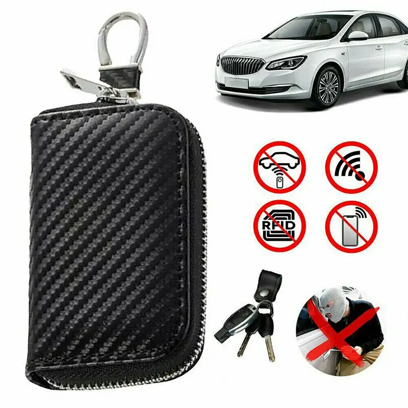 

PU Leather RFID Key Fob Protector Pouch Bag Anti-Theft RFID Blocking Case