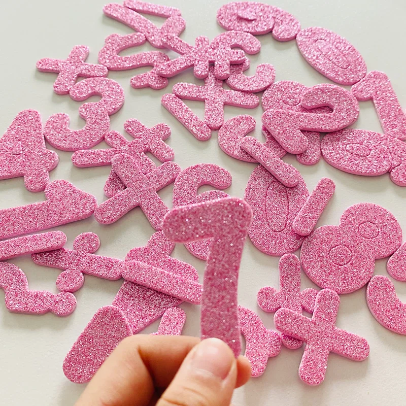 36 шт./лот разноцветные блестящие пенные цифры самоклеящиеся наклейки