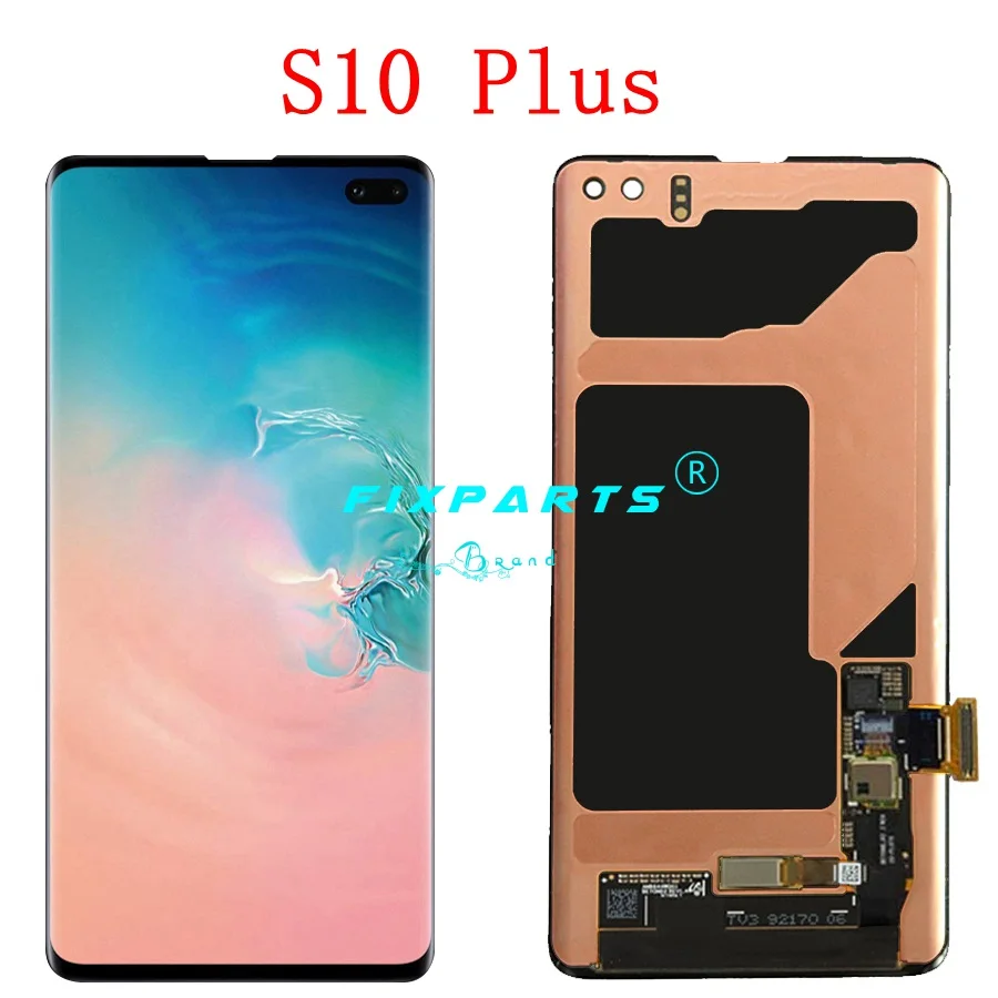 S10 Plus No Frame Протестированный AMOLED экран для samsung Galaxy S10 lcd G9750 дисплей сенсорный экран дигитайзер в сборе для samsung S10 Plus lcd - Цвет: S10 Plus No Frame