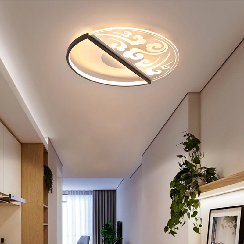 

Modern LED Ceiling Light Home Round Black&White Frame Indoor Lamp Decoration For Living Dining Room Bedroom Lustre Luminaire