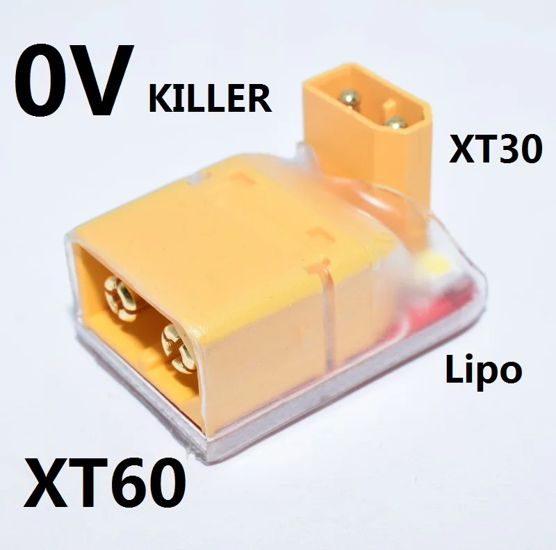 

26X16X18mm RC LIPO Battery 0V Killer LIPO Killer XT30 XT60 Male Plug Discharger for RC Model FPV Drone Vehicle Car Boat Battery