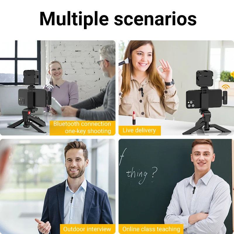 Комплект оборудования MAMEN штатив для телефона с беспроводным петличным