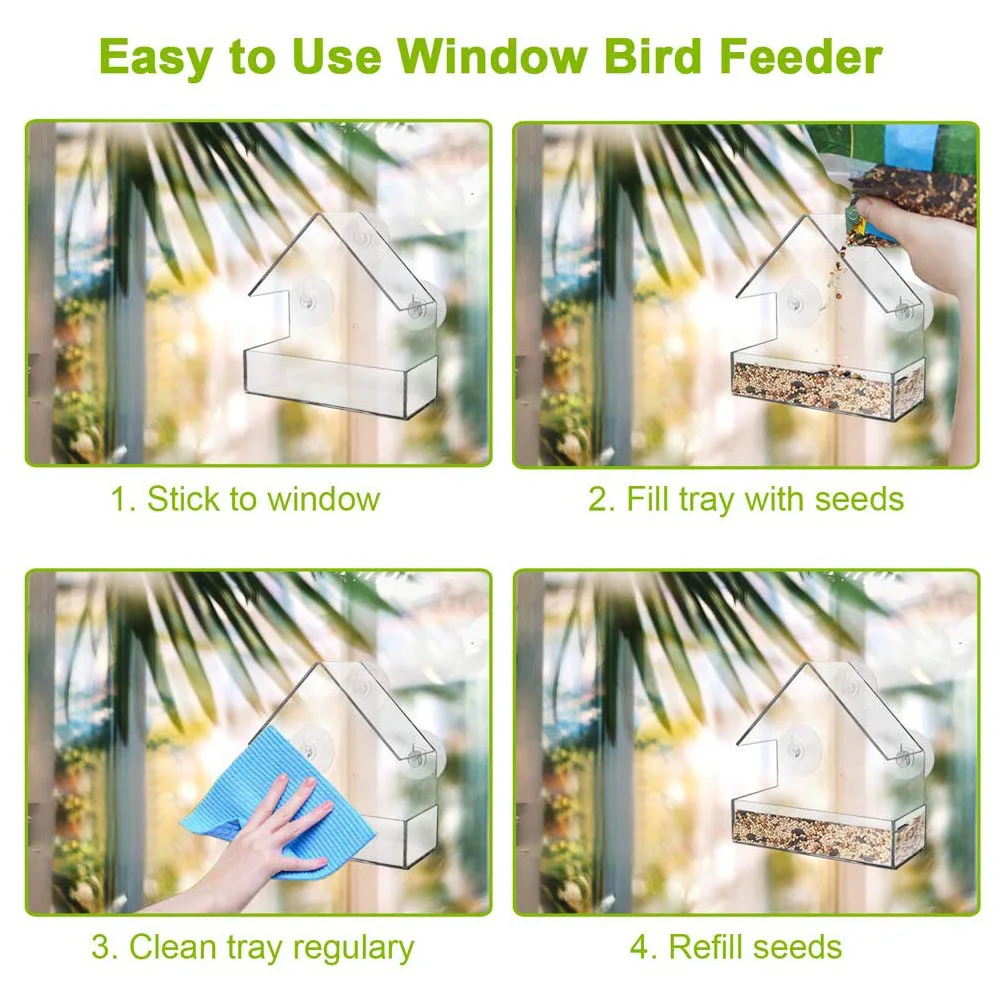 

Transparent Acrylic Bird Feeder Bird Feeder Acrylic Bird Cage Bird Feeder Acrylic