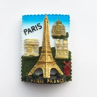 french capital paris landmark building three dimensional crafts travel souvenir magnet refrigerator magnet