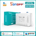 Смарт-выключатель SONOFF R3 4CH PRO R3 4 Gang Wifi, модуль сделай сам для умного дома, дистанционное управление через приложение eWeLink, работает с Alexa Google Assistant