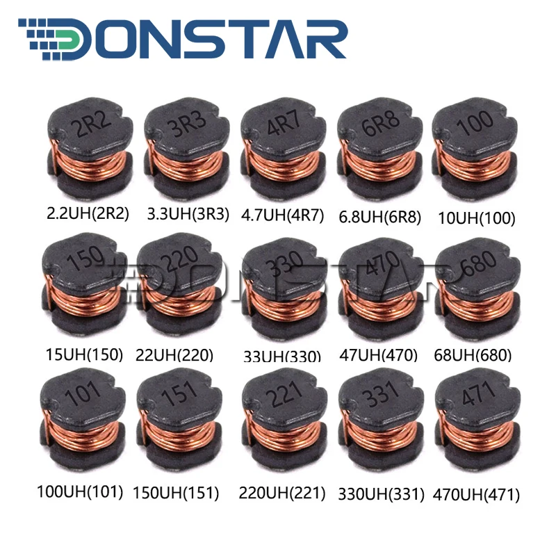 200 шт. индуктивность CD54 Питания SMD 2.2UH 3.3UH 4.7UH 6.8UH 10UH 15UH 22UH 33UH 47UH 68UH 100UH 150UH 220UH 330UH