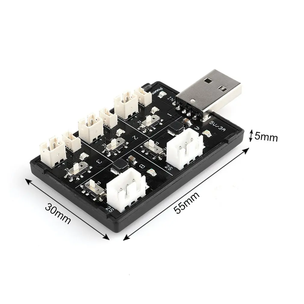 

3.7V 3.8V U5 1-2S LiPo-LiHv Charger USB Port Charger Board for RC Drone FPV Racing Drone 1-2S LiPo-LiHv Battery