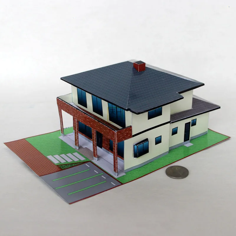 3D бумажная модель для строительства виллы сделай сам образовательные материалы