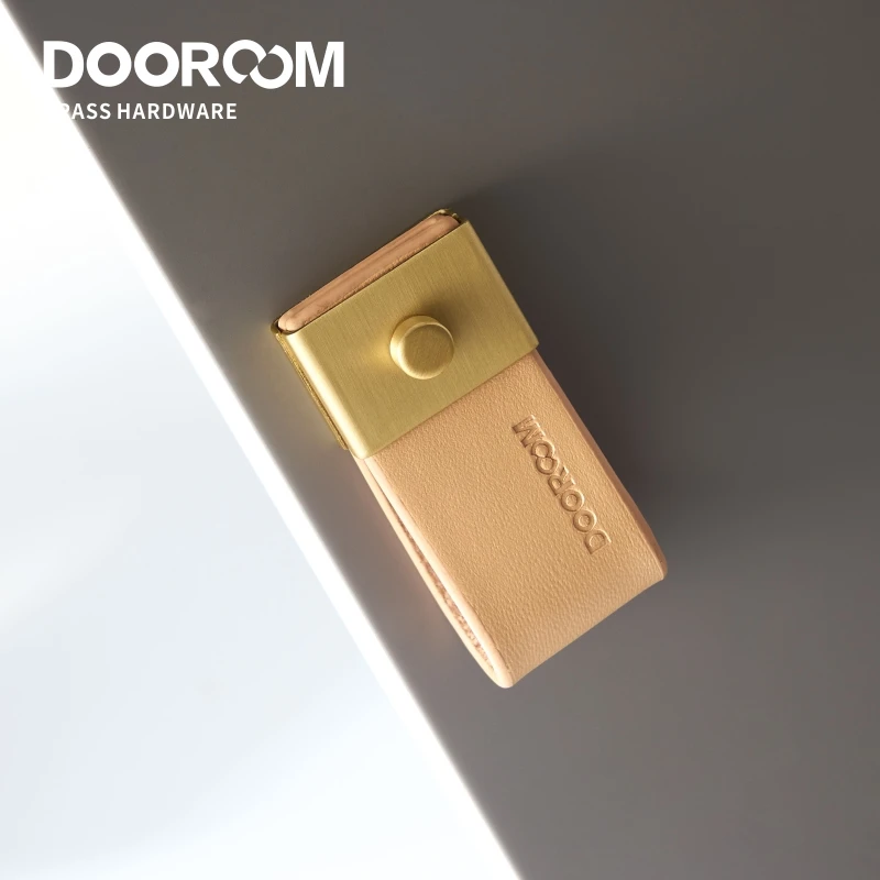 Dooroom латунные и кожаные мебельные ручки Скандинавский современный шкаф комод