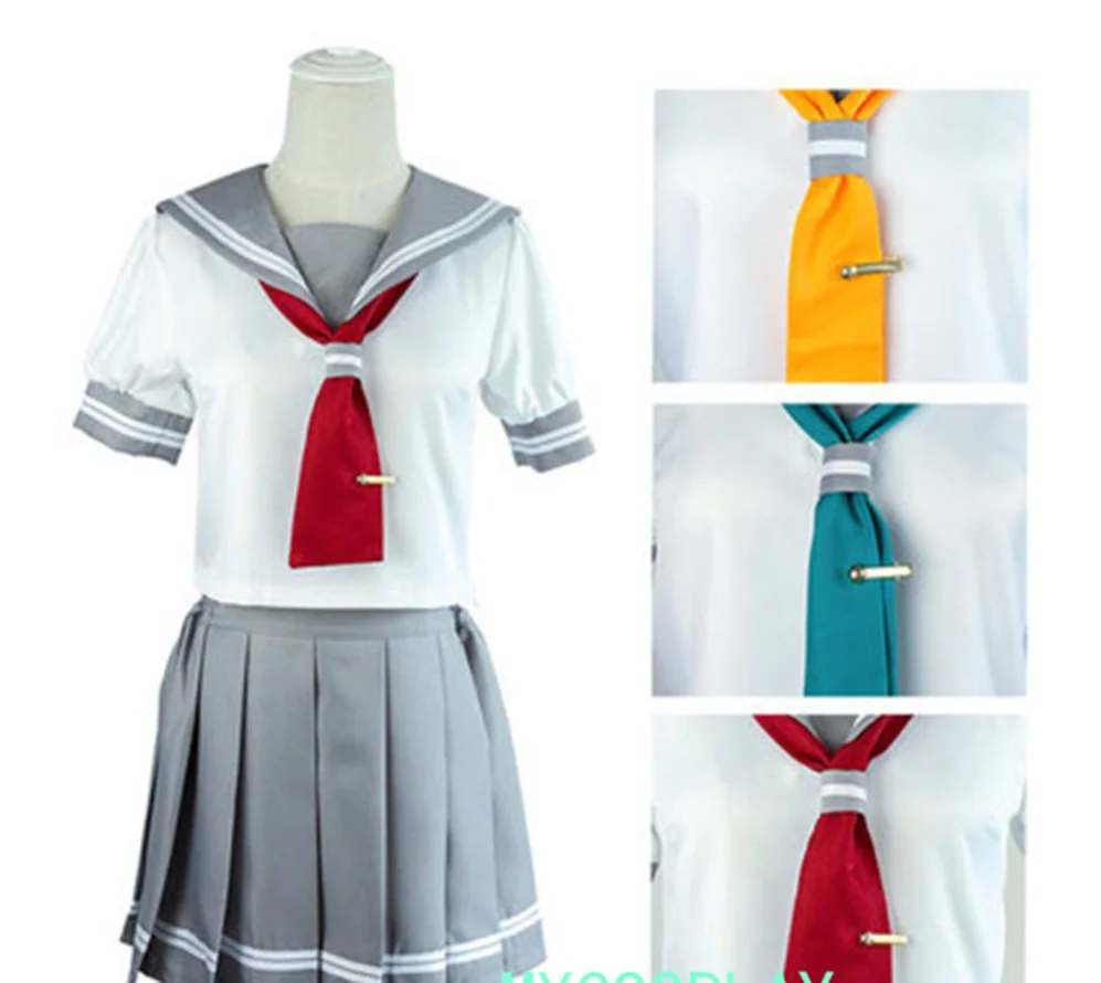 

Косплей-костюм Aqours cos из аниме «Солнечный свет» для мужчин и женщин, комплект из топа, юбки, галстука и носка