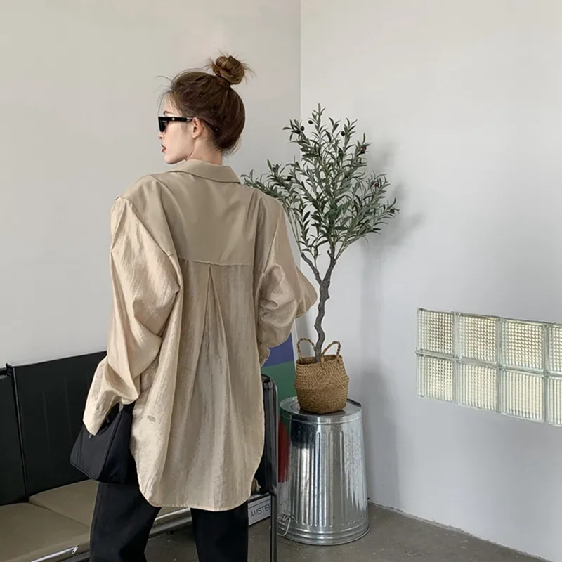 

White Minimalist Blazer For Women Long Sleeves Blazers Female Fashion New Clothing 2021 Loose Sunscreen Breathable Blazer