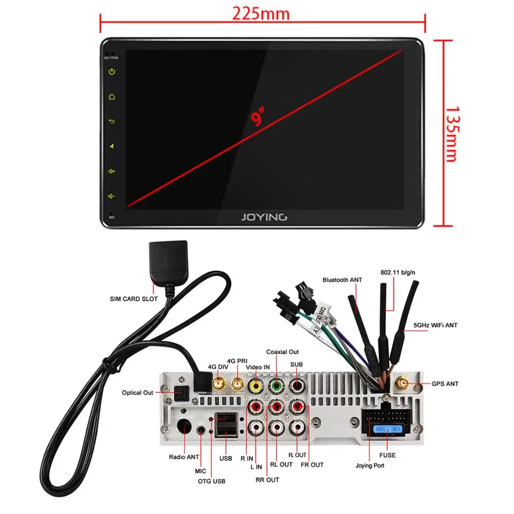 

Autoradio Android 1 din Radio With Screen 9 inch Android 10 Central Multimedia Audio System GPS TV Digital Wireless Carplay 4G