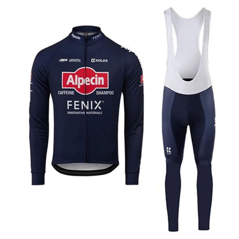 

2021Alpeci winter team cycling suit men long sleeve velvet sports clothing bike road mtb champion autumn thin cycle kit cycling