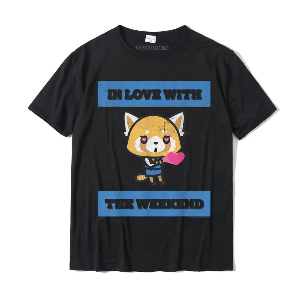 

Мужская хлопковая футболка Aggretsuko, модная повседневная футболка для выходных