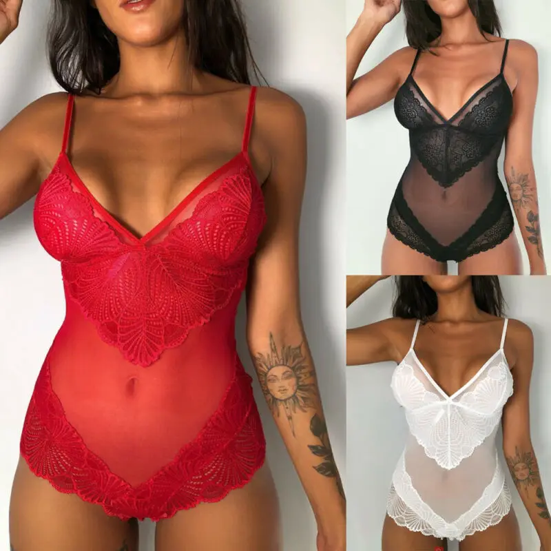 Прозрачный корпус сексуальное женское белье тонкий Боди Ночная сорочка Для