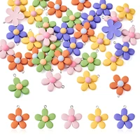 2440pcs lovely daisy flowers resin pendants charms mixed color for diy necklace earring keychain jewelry making findings