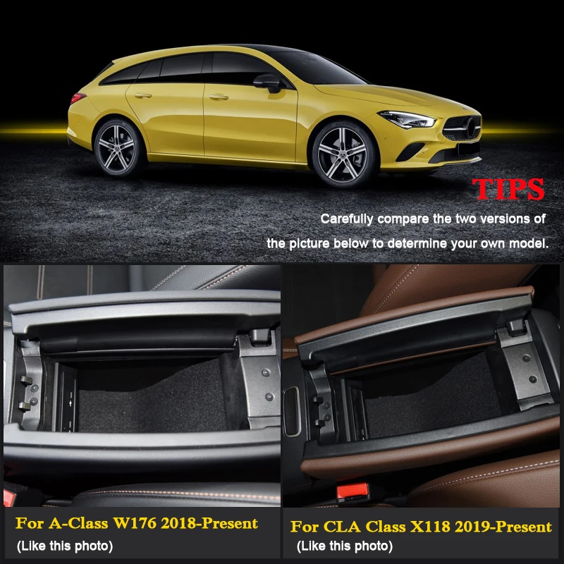 Car Styling Armrest Storage Box For Mercedes Benz CLA Class A 2019-Present Center Console Covers | Автомобили и мотоциклы
