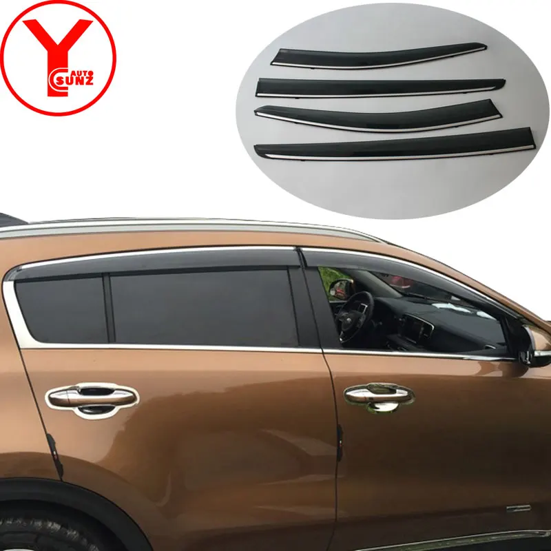 Козырек для дверей и окон для kia sportage 4 ql kx5 дефлекторы боковых окон защита от дождя для kia sportage Аксессуары SUNZ
