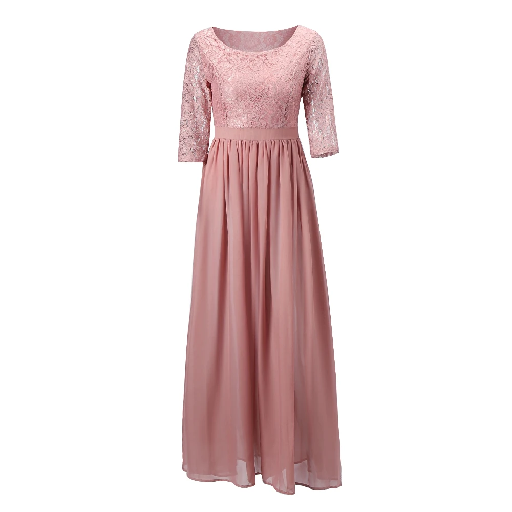 Женское длинное вечернее платье с рукавом три четверти большие размеры