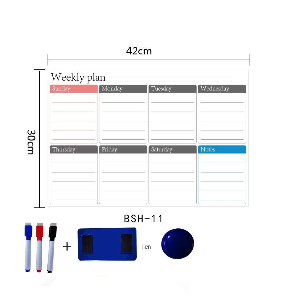 Магнитная доска A3 белая магнит на холодильник гибкая ежедневная календарь