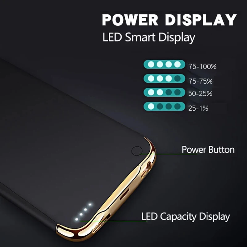 Новый чехол для зарядного устройства iphone 6 6s 7 8 Plus X XS XR 3500/6000 мАч|Чехлы с