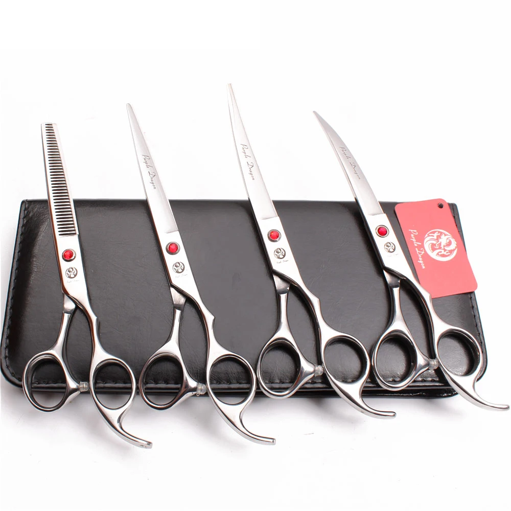 Профессиональные ножницы для домашних животных фиолетовый дракон 7 &quotJP