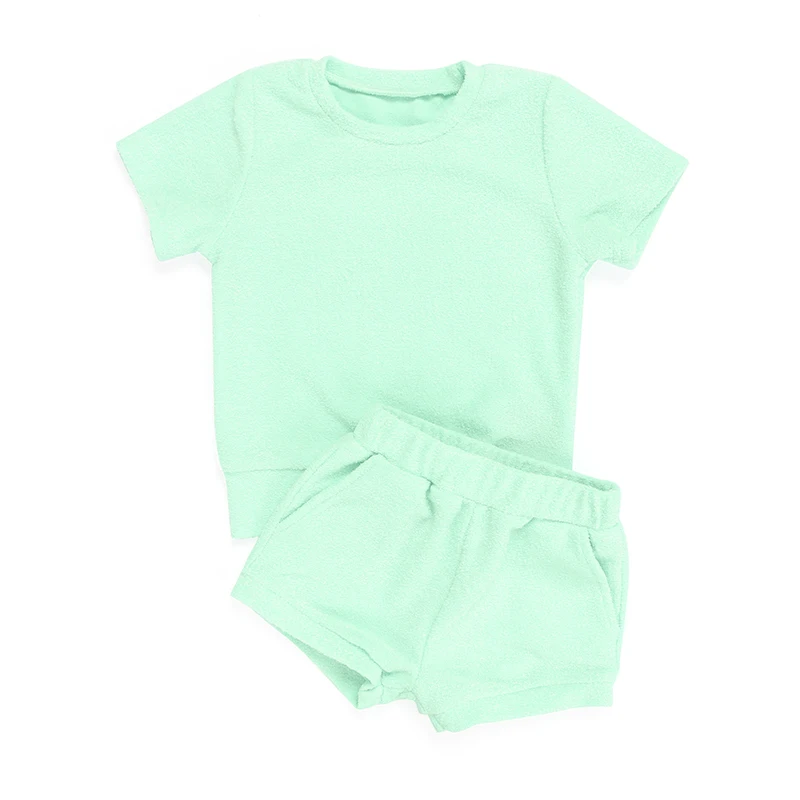 Комплект детской махровой одежды Kaiya Angel однотонный летний комплект из 2