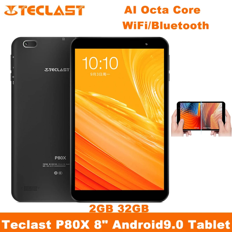 

Teclast P80X 8" Android9.0 4G Kids Tablet 1280*800 Octa Core 2GB RAM 32GB ROM 2.4G WiFi BT 4.1 AI Speed-Up IPS ScreenTabletPC