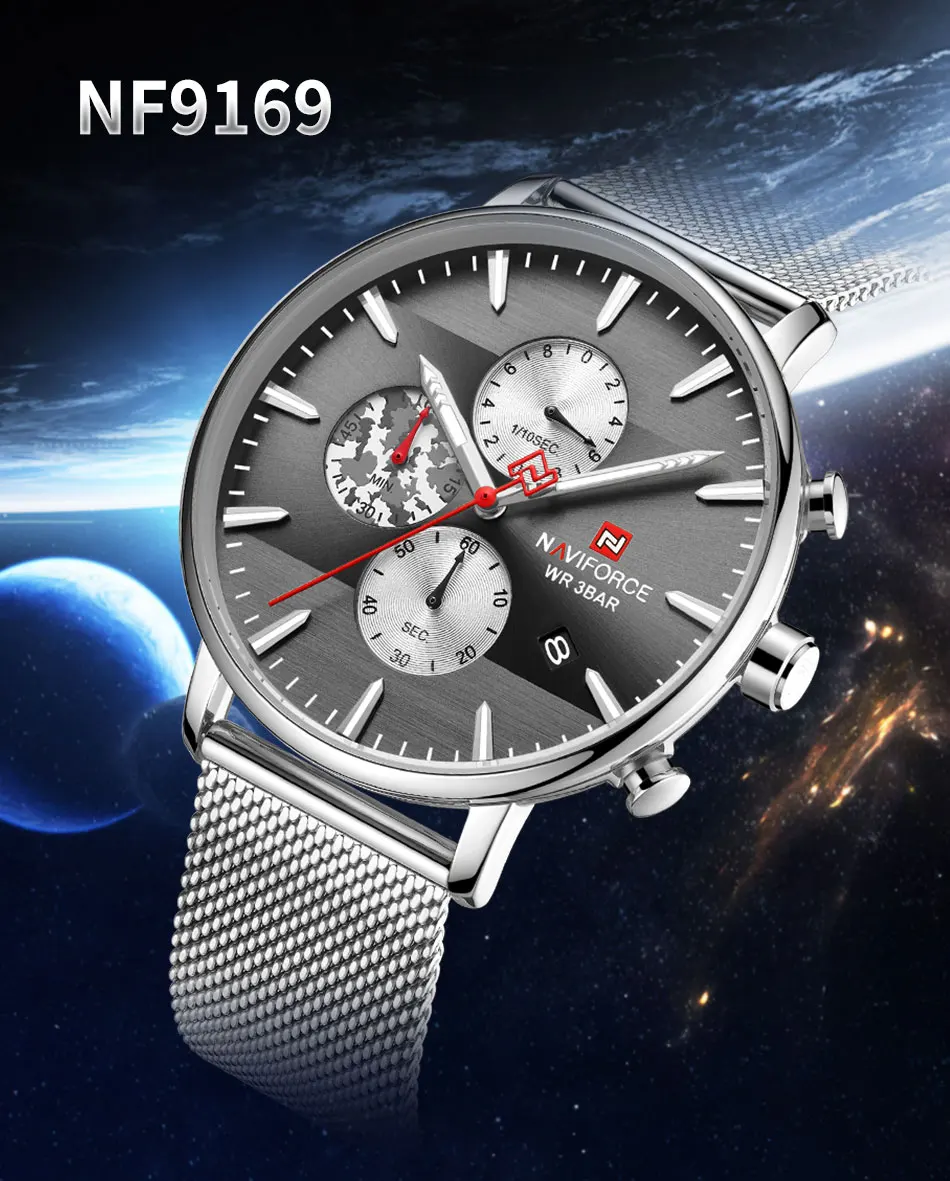 Мужские наручные часы naviforce модные повседневные кварцевые мужские часы, хронограф водонепроницаемые аналоговые наручные часы Мужские часы Relogio Masculino