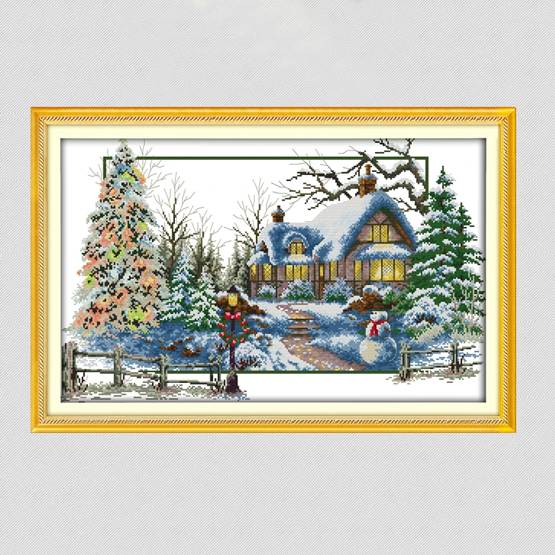 Набор для вышивки крестиком Joy Sunday весенний летний осенний и зимний всесезонный 11