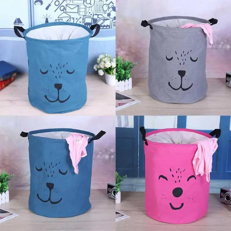 Корзина для хранения белья складная игрушка стол хлопок белье с ручкой грязная
