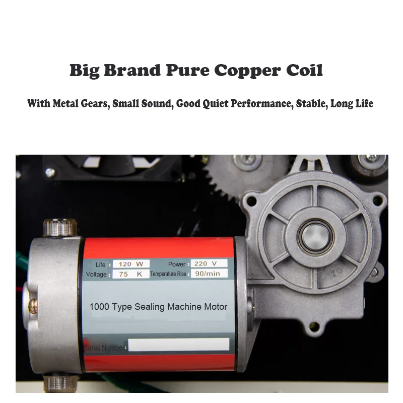 

W-SF1000 Automatic Ink Wheel Printing Continuous Sealing Machine Colored Plastic Bag Desktop Fast Sealing Packaging Machine