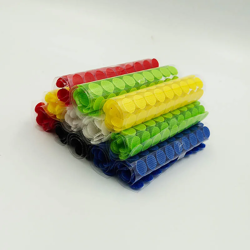 100 пар 10 мм Цветная Клейкая крепежная лента круглые крепкие самоклеящиеся