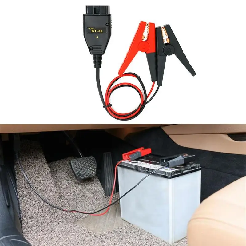 AUTOOL BT-30 Car OBD2 ECU Memory Saver Battery Replacement Tool Automotive OBD 2 II Auto Emergency Power Supply Connector Cable |